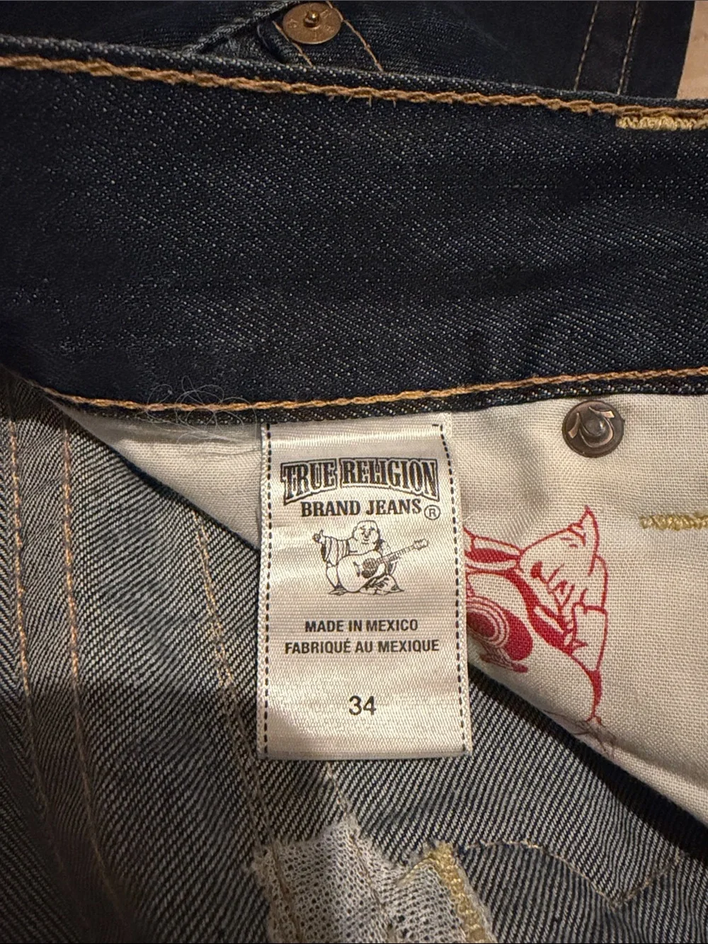 True Religion Men's Dark Indigo Straight Leg Jeans